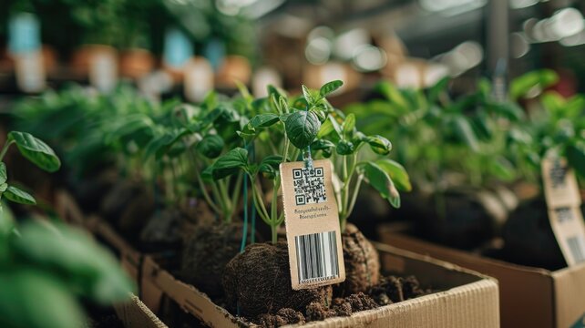 Product label with full traceability from plant root to consumer, including QR codes