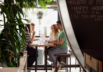 Group of Friends at Brewery