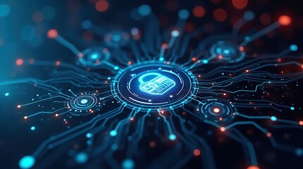 Futuristic interface showcasing advanced tech security protocols