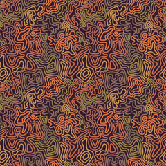 Abstract seamless pattern with squiggly lines - hand drawn vector illustration.