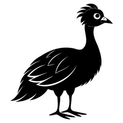 Nene bird black silhouette vector illustration isolated on a white background