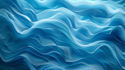 An abstract background with flowing, wave-like patterns in gradient shades of blue, resembling water or air currents, providing a sense of fluidity and motion.