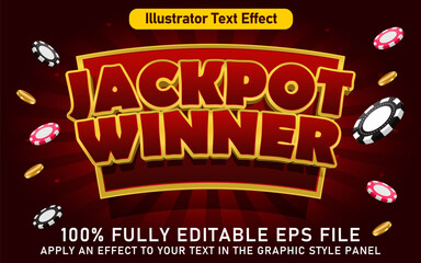 EDITABLE JACKPOT WINNER TEXT EFFECT
