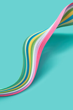 Abstract multilayered paper lines creating funky shape