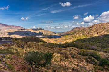 Scenery of the Killarney National Park in County Kerry. Ireland