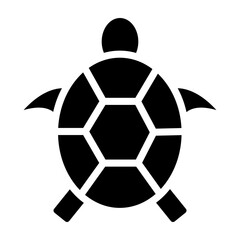 Sea Turtle Vector Glyph Icon Design