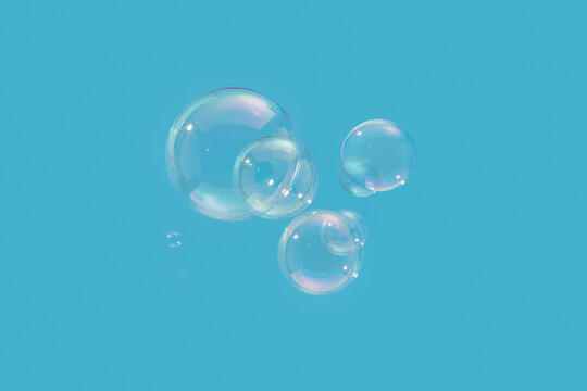 Sticked together soap bubbles symbolising fragility and purity