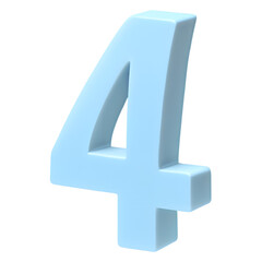Obraz premium number 4 isolated on transparent background. png