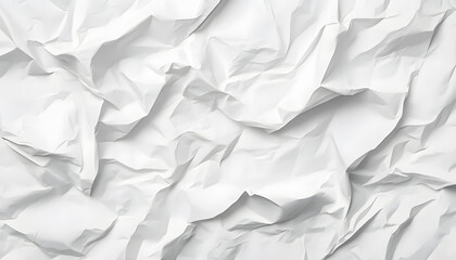 Obraz premium seamless white crumpled paper background texture pattern tileable wrinkled high resolution arts and craft flat lay backdrop with copy space artistic abstract creative concept 3d rendering