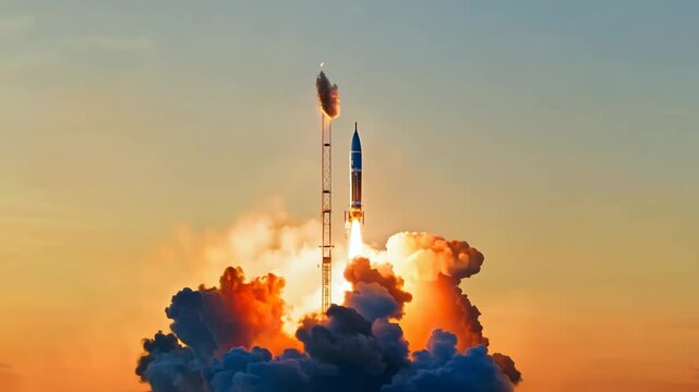 Rocket launch spaceship mission spacecraft take off engine fuel satellite orbit carrying astronauts moon exploration mars cargo safe ignition aerospace engineering progress advancement science power