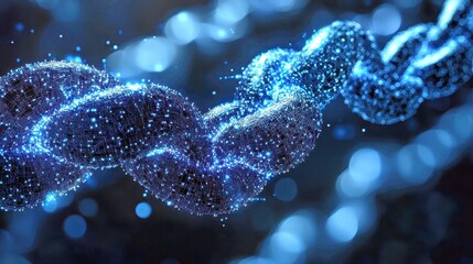 Energetic Blockchain Connections: Abstract Swirling Lines and Nodes