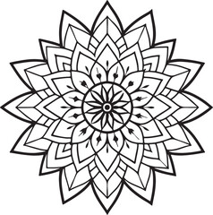 Obraz premium Handmade Mandala Coloring Page