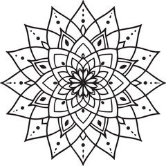 Obraz premium Handmade Mandala Coloring Page