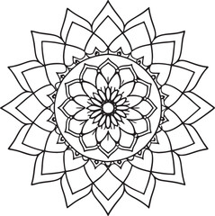 Handmade Mandala Coloring Page