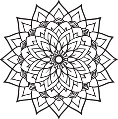 Obraz premium Handmade Mandala Coloring Page
