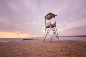 Lifeguard towers taken on different beaches.