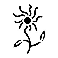 Witch Hazel Vector Glyph Icon Design