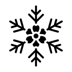 Frost Flower Vector Glyph Icon Design