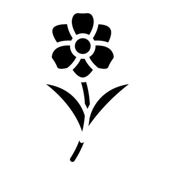Daffodile Vector Glyph Icon Design