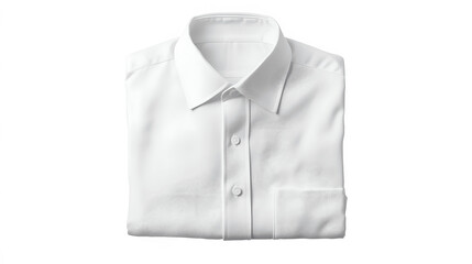 White short sleeve men's shirt mockup isolated on white