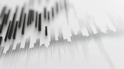 Modern Minimalist Stock Market Chart with Clean Lines on White Background