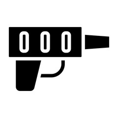 Space Gun Vector Glyph Icon Design