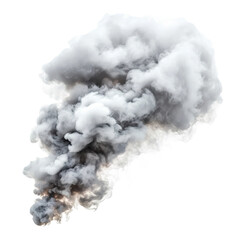 Realistic smoke cloud on transparent background