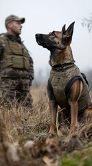 Two young German Shepherd puppies frolic on a grassy meadow, their playful energy filling the tranquil landscape