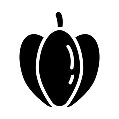 Bell Pepper Vector Glyph Icon Design