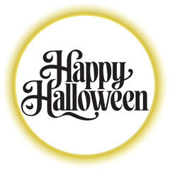 Happy Halloween Typography vector art illustration.