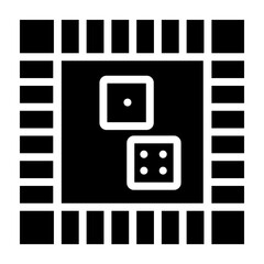 Obraz premium Board Game Vector Glyph Icon Design