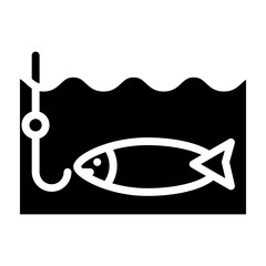 Fishing Vector Glyph Icon Design