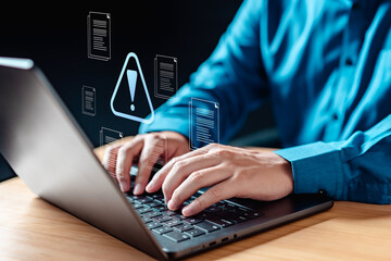 privacy, attack, hacking, programmer, technology, danger, access, virtual, criminal, safety. A man...