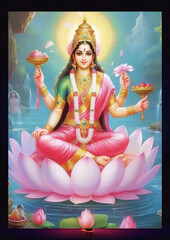 Mythology Hindu God of wealth, Laxmi, Lakshmi, Diwali, Lotus