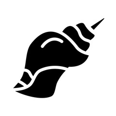 Shankh (Conch) Vector Glyph Icon Design