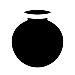 Earthen Pot Vector Glyph Icon Design