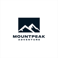 Mount peak mountain logo vector icon illustration