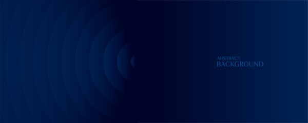 A dark blue background with concentric circles.