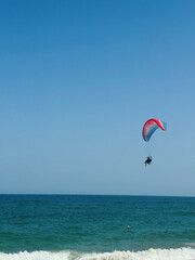 Parasailing on the Atlantic Ocea 