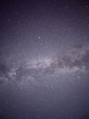 milky way in the desert sky