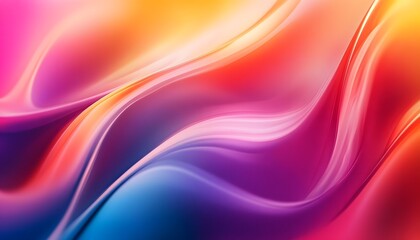 Abstract background with smooth lines in blue, pink and orange colors