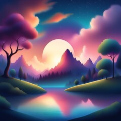 sunrise in the mountains