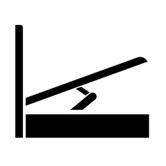 Ottoman Bed Vector Glyph Icon Design