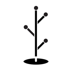 Coat Rack Vector Glyph Icon Design