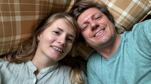 UGC candid couple home selfie