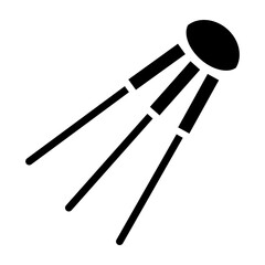 Sputnik Vector Glyph Icon Design
