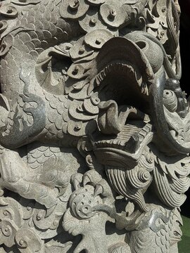 Stone Dragon at Ngong Ping