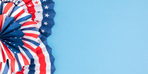 4th of July, USA Presidents Day, Independence Day, Memorial day, US election concept. Red white and...