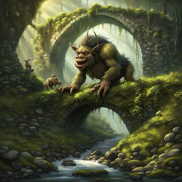 Troll on bridge