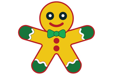 gingerbread man with a smile illustration